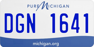 MI license plate DGN1641