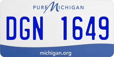 MI license plate DGN1649