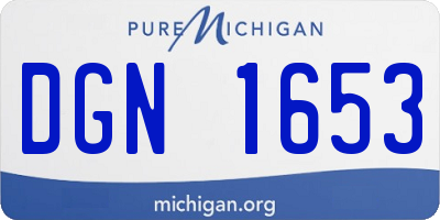 MI license plate DGN1653