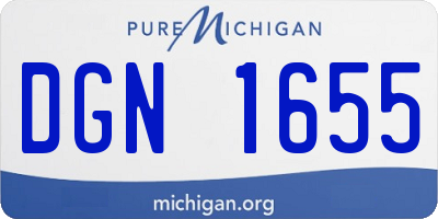 MI license plate DGN1655