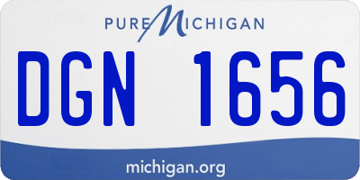MI license plate DGN1656