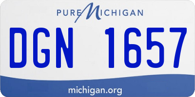 MI license plate DGN1657