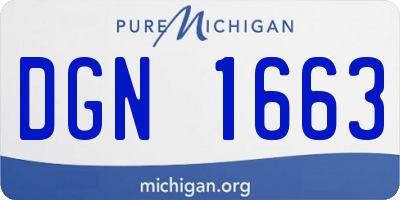 MI license plate DGN1663