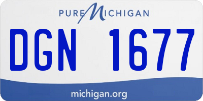 MI license plate DGN1677