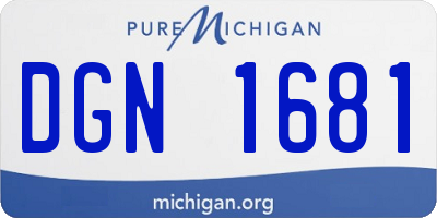 MI license plate DGN1681