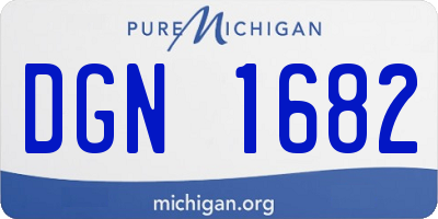 MI license plate DGN1682