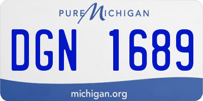 MI license plate DGN1689