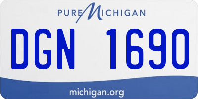 MI license plate DGN1690
