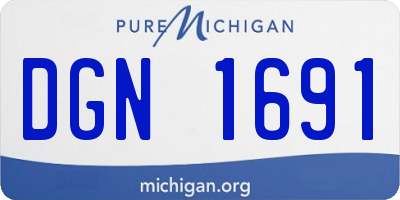 MI license plate DGN1691