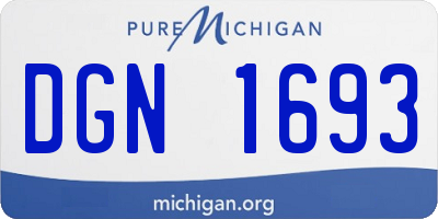 MI license plate DGN1693