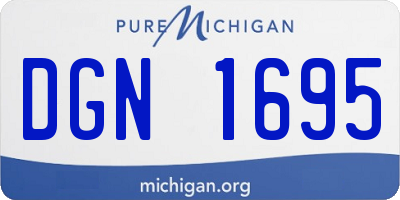 MI license plate DGN1695