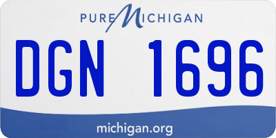 MI license plate DGN1696