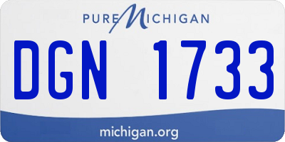 MI license plate DGN1733