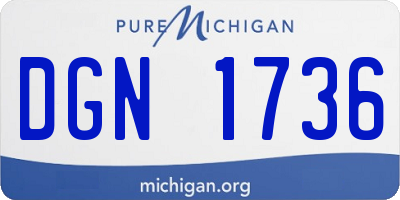 MI license plate DGN1736