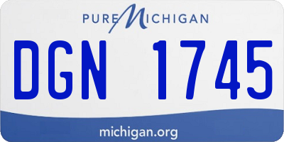 MI license plate DGN1745