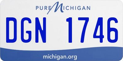MI license plate DGN1746