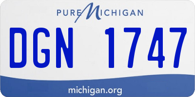 MI license plate DGN1747