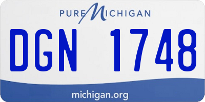 MI license plate DGN1748