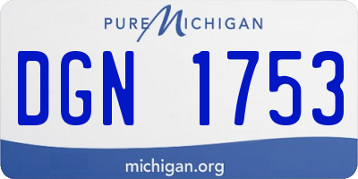 MI license plate DGN1753