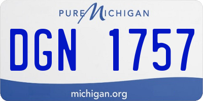 MI license plate DGN1757