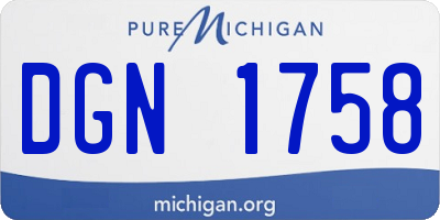 MI license plate DGN1758
