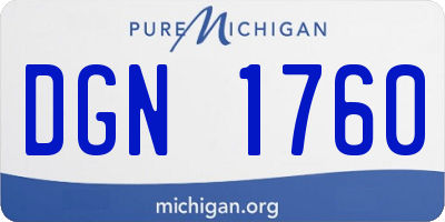 MI license plate DGN1760
