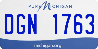 MI license plate DGN1763