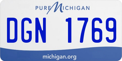 MI license plate DGN1769