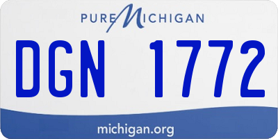 MI license plate DGN1772