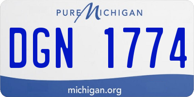 MI license plate DGN1774