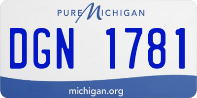 MI license plate DGN1781