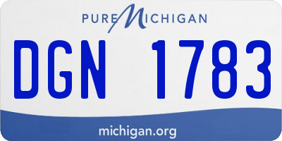 MI license plate DGN1783
