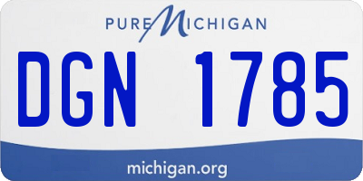 MI license plate DGN1785