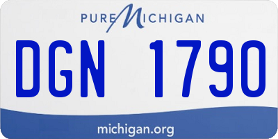 MI license plate DGN1790