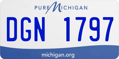 MI license plate DGN1797