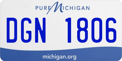 MI license plate DGN1806