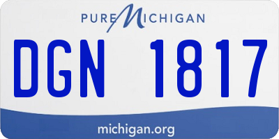 MI license plate DGN1817