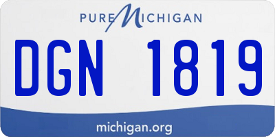 MI license plate DGN1819