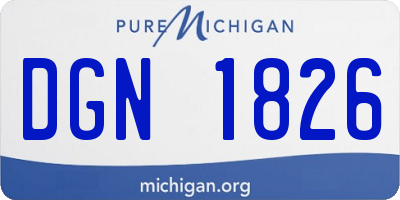 MI license plate DGN1826