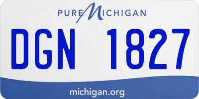 MI license plate DGN1827