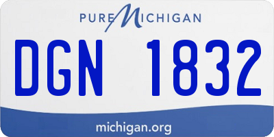 MI license plate DGN1832
