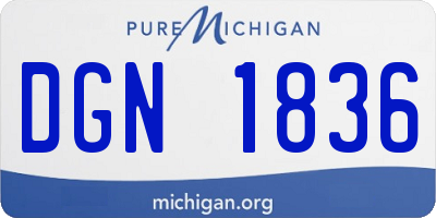 MI license plate DGN1836