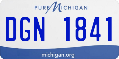 MI license plate DGN1841