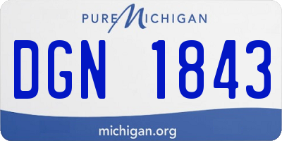 MI license plate DGN1843