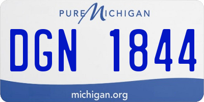 MI license plate DGN1844