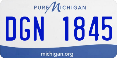 MI license plate DGN1845