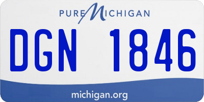 MI license plate DGN1846