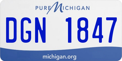 MI license plate DGN1847