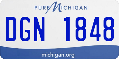MI license plate DGN1848