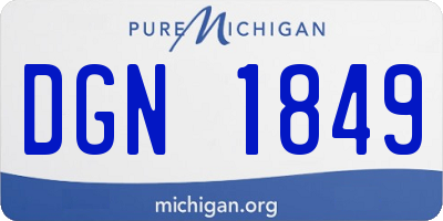 MI license plate DGN1849